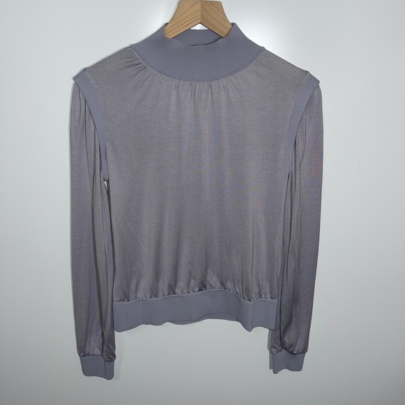 Theory Mock Neck Top in Modal-Silk Size Small - Picture 2 of 7